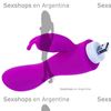 Vibrador con masajeador de clitoris y carga usb